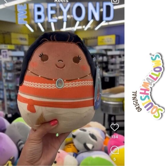 Disney × Squishmallows Collection | Moana Princess Squishmallow | Size 6.5" - Picture 1 of 8